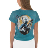 Trendy Women's Fashion Crop Tee - Side View